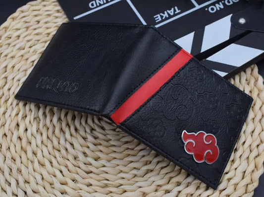 Naruto Akatsuki Red Cloud Embossed Wallet