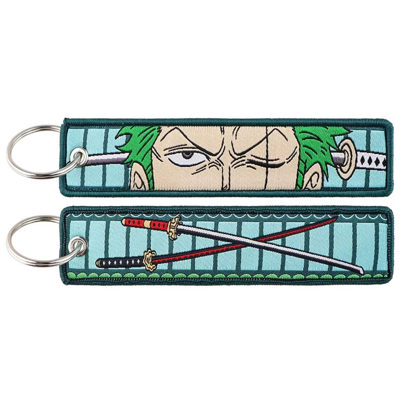 One Piece Roronoa Zoro Embroidered Keychain