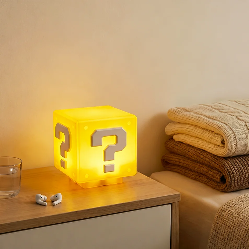 Super Mario Question Block Desk Light