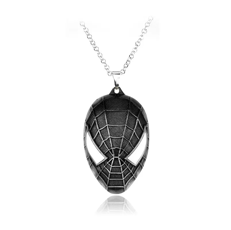 Spider-Man Mask Pendant Necklace (Gunmetal Edition)
