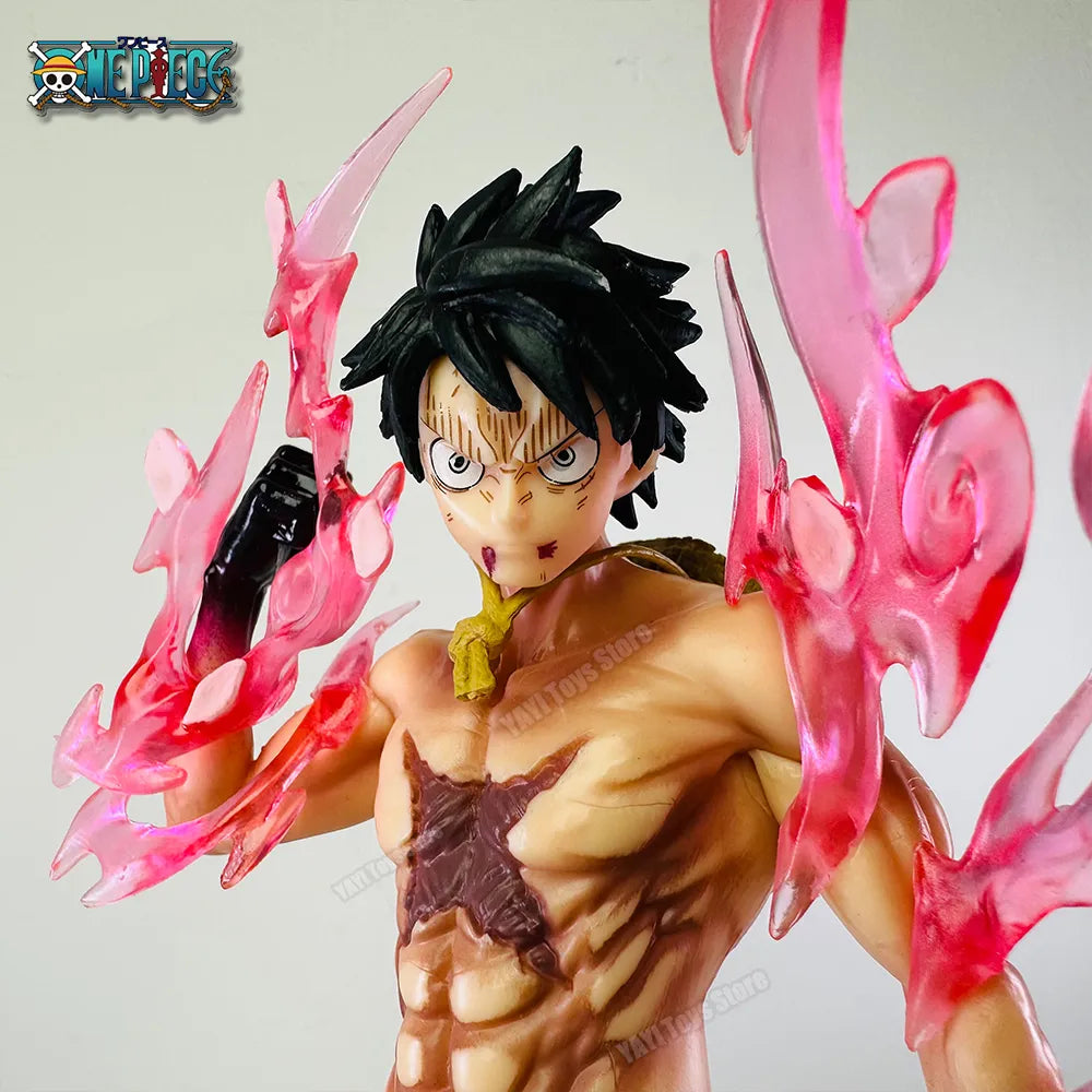 One Piece Monkey D. Luffy Gear 2 Red Steam Figure