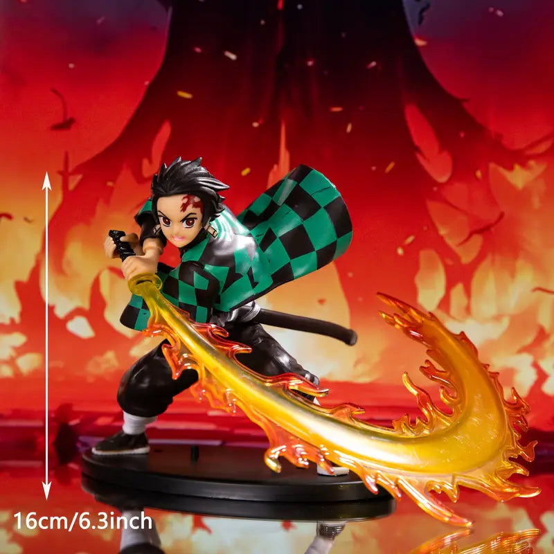 Demon Slayer Tanjiro Kamado Hinokami Kagura Flame Slash Collectible Figure