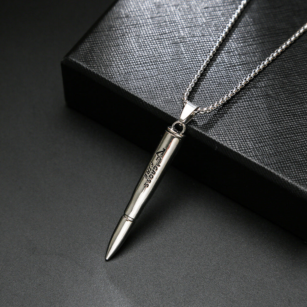 CrossFire Silver Bullet Pendant Necklace