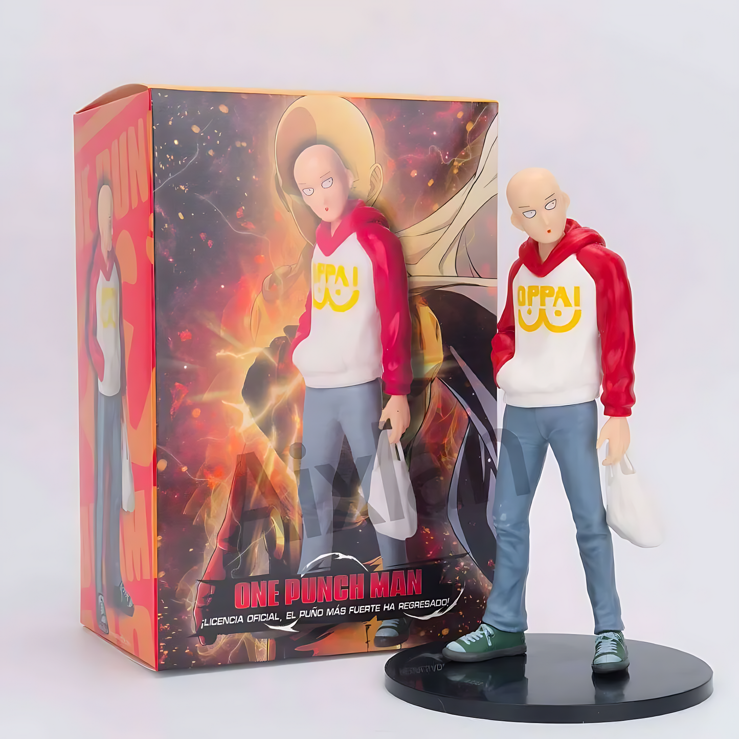 One Punch Man Saitama (Oppai Hoodie) Action Figure