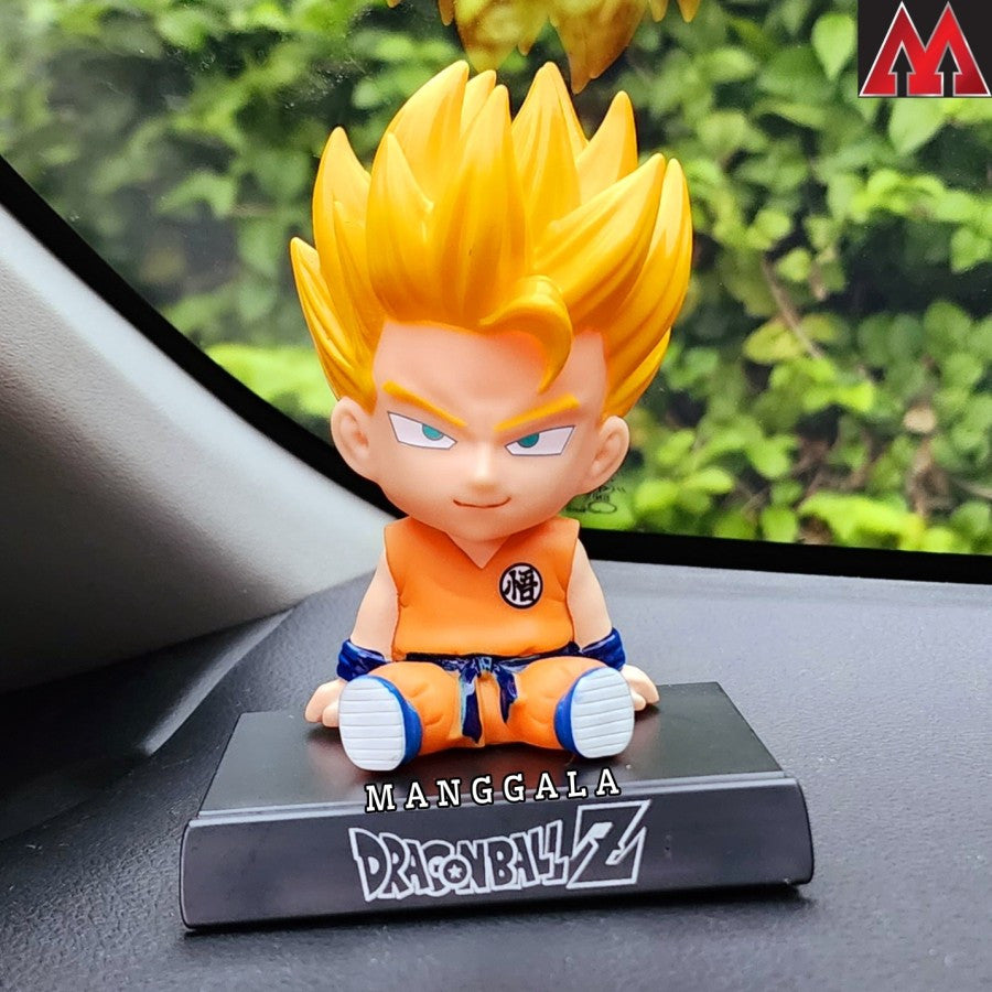 Dragon Ball Z Super Saiyan Son Goku Sitting Car Dashboard Figure