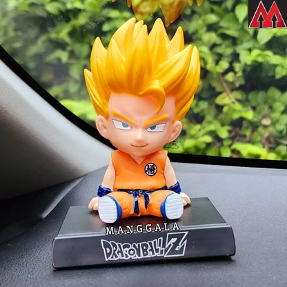 Dragon Ball Z Super Saiyan Son Goku Sitting Car Dashboard Figure