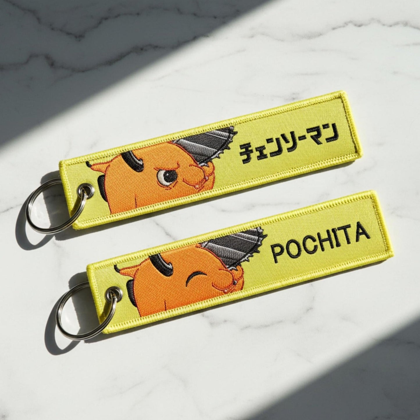 Chainsaw Man Pochita Embroidered Keychain