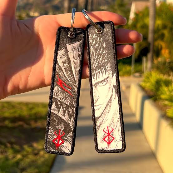 Berserk Guts & Berserker Armor Embroidered Keychain