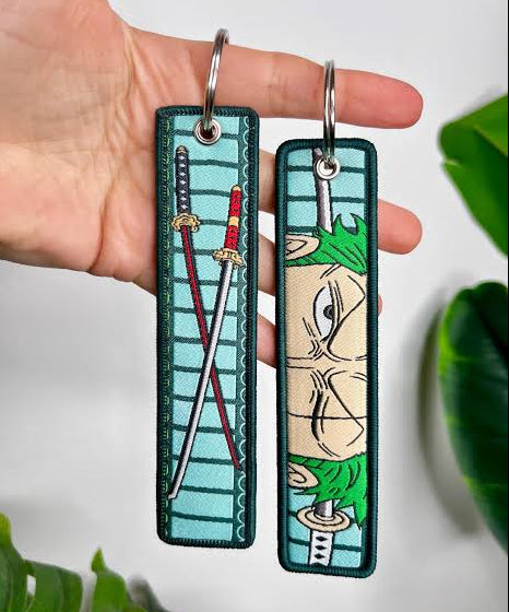 One Piece Roronoa Zoro Embroidered Keychain