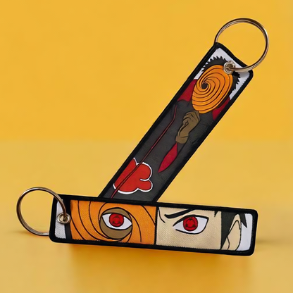 Naruto Obito Uchiha Dual-Form Embroidered Keychain