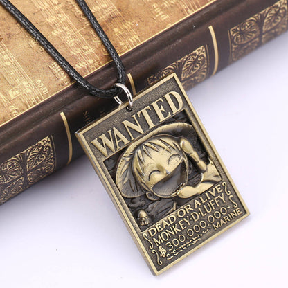 One Piece Luffy 3 Million Bounty Necklace front view – Senpai Merch Pakistan