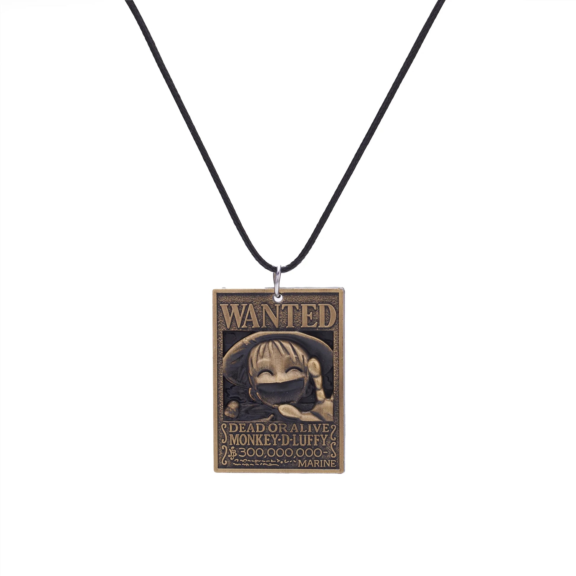 Anime Luffy bounty necklace with chain on whitebackground