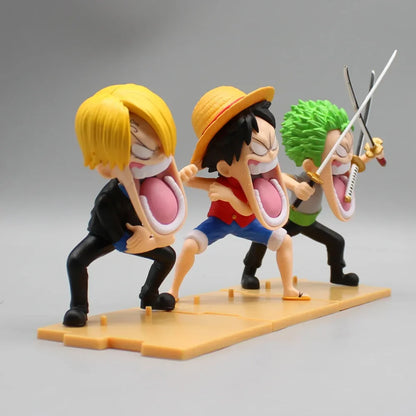 One Piece Monster Trio Comical Screaming 3-Piece Figure Set