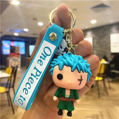 One Piece Roronoa Zoro Chibi 3D Keychain Set