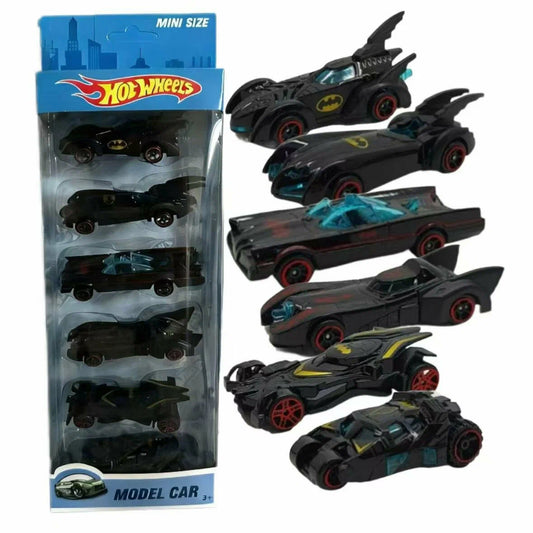 Hot Wheels Batman Batmobile Mini Model Cars 6-Pack Set
