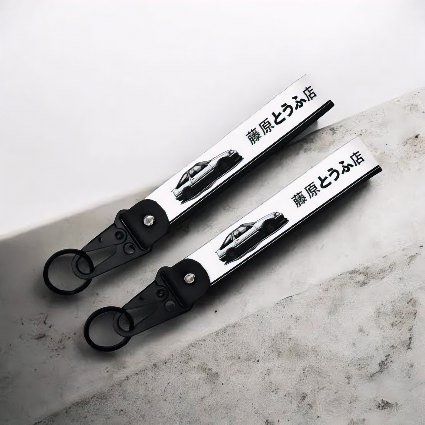 Initial D Fujiwara Tofu Shop AE86 Fabric Strap Keychain