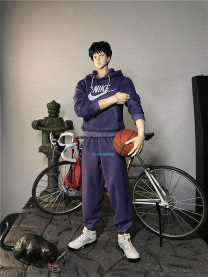 Slam Dunk Kaede Rukawa Purple Hoodie Figure
