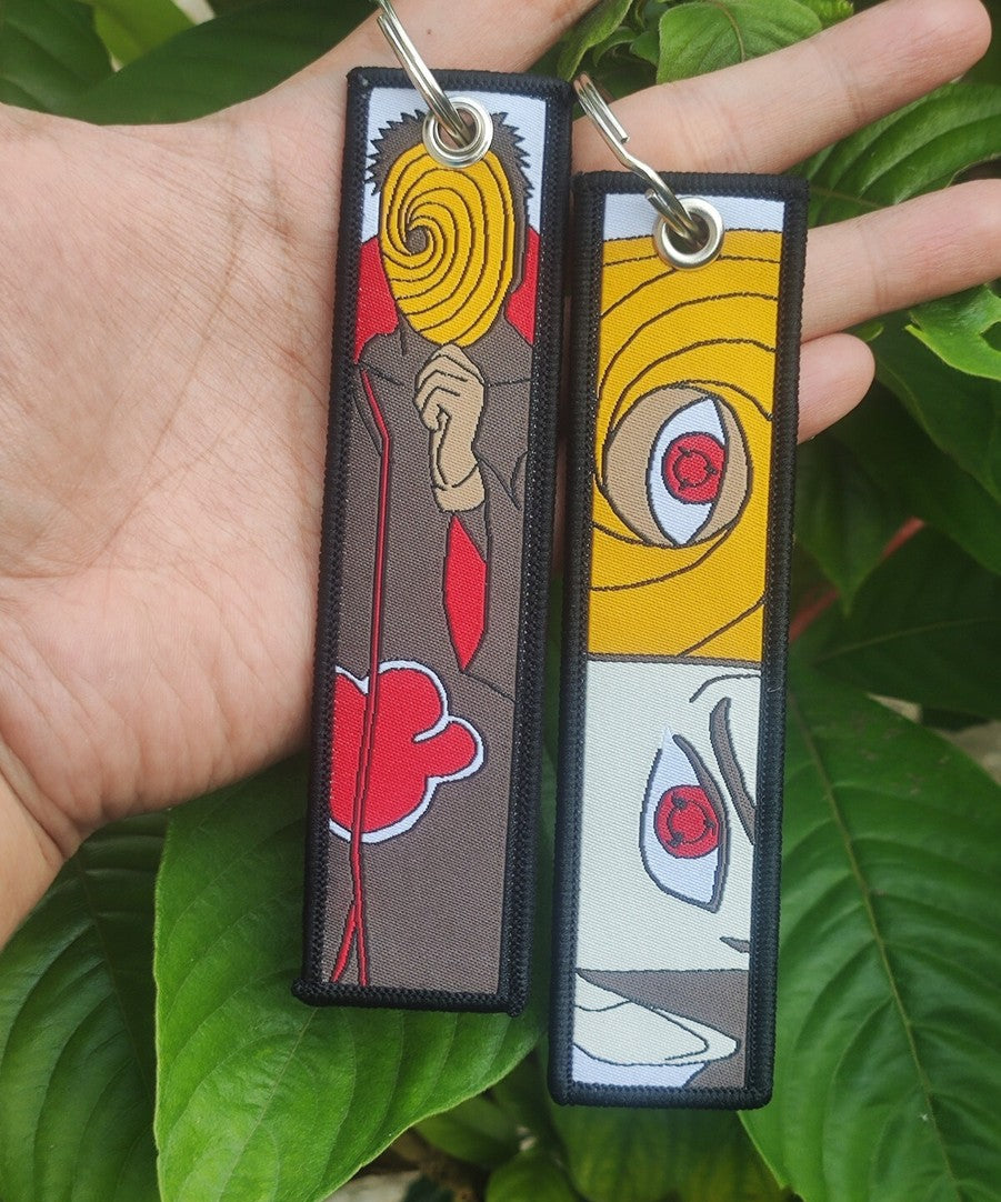 Naruto Obito Uchiha Dual-Form Embroidered Keychain