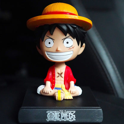 One Piece Monkey D. Luffy Sitting Car Dashboard Figure