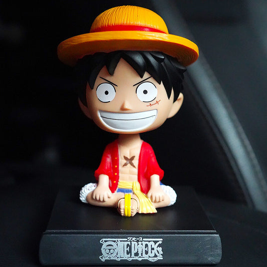 One Piece Monkey D. Luffy Sitting Car Dashboard Figure