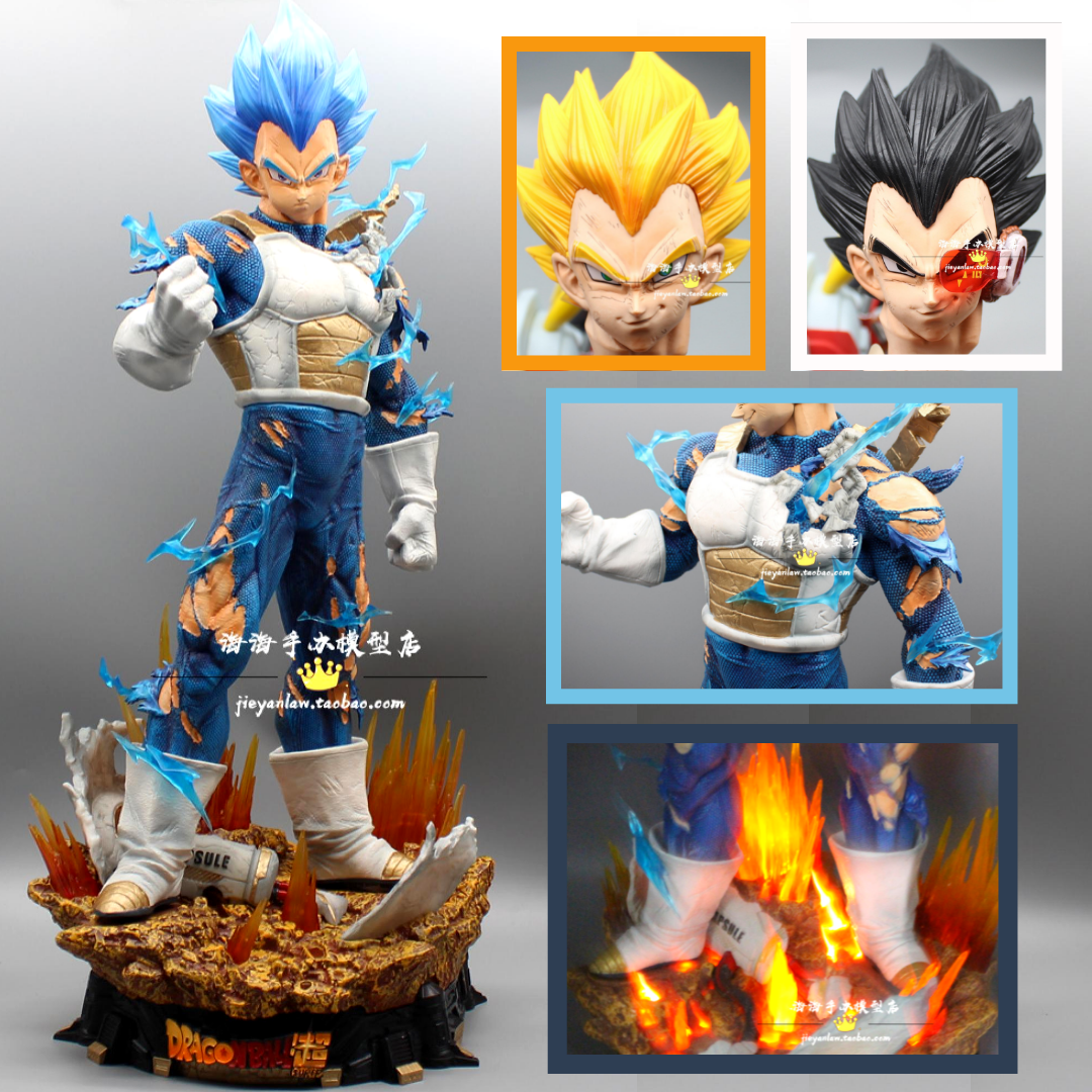 Dragon Ball Super Vegeta Battle Damaged Interchangeable Head Figure