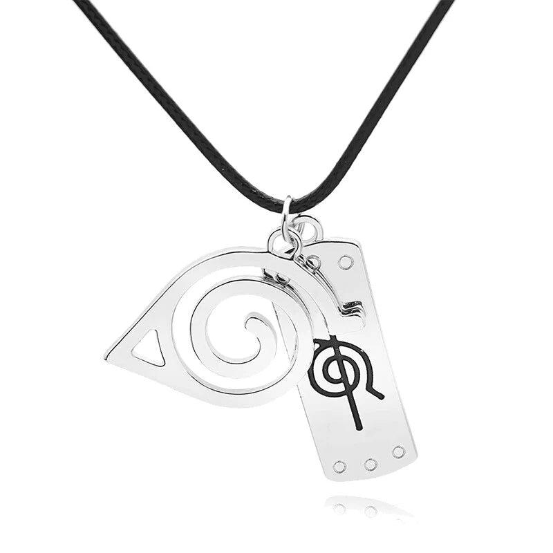 Naruto Hidden Leaf Village Double Pendant Necklace