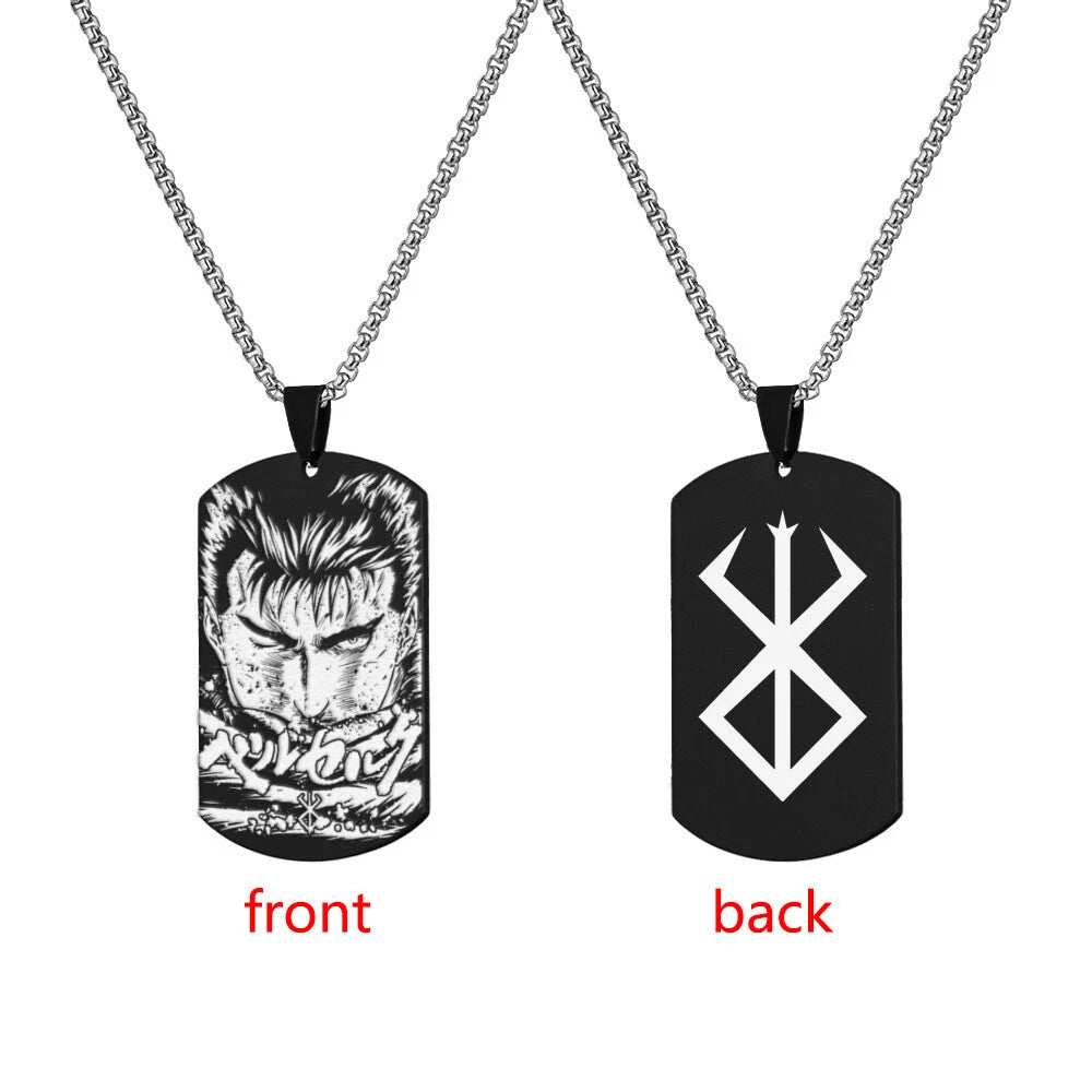 Berserk Guts "Brand of Sacrifice" Double-Sided Dog Tag Necklace