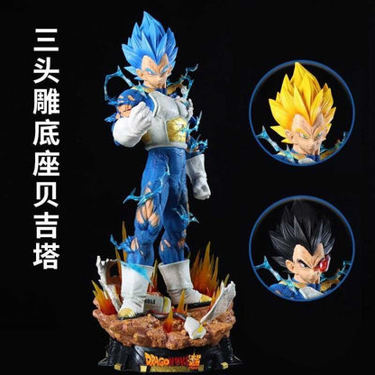 Dragon Ball Super Vegeta Battle Damaged Interchangeable Head Figure