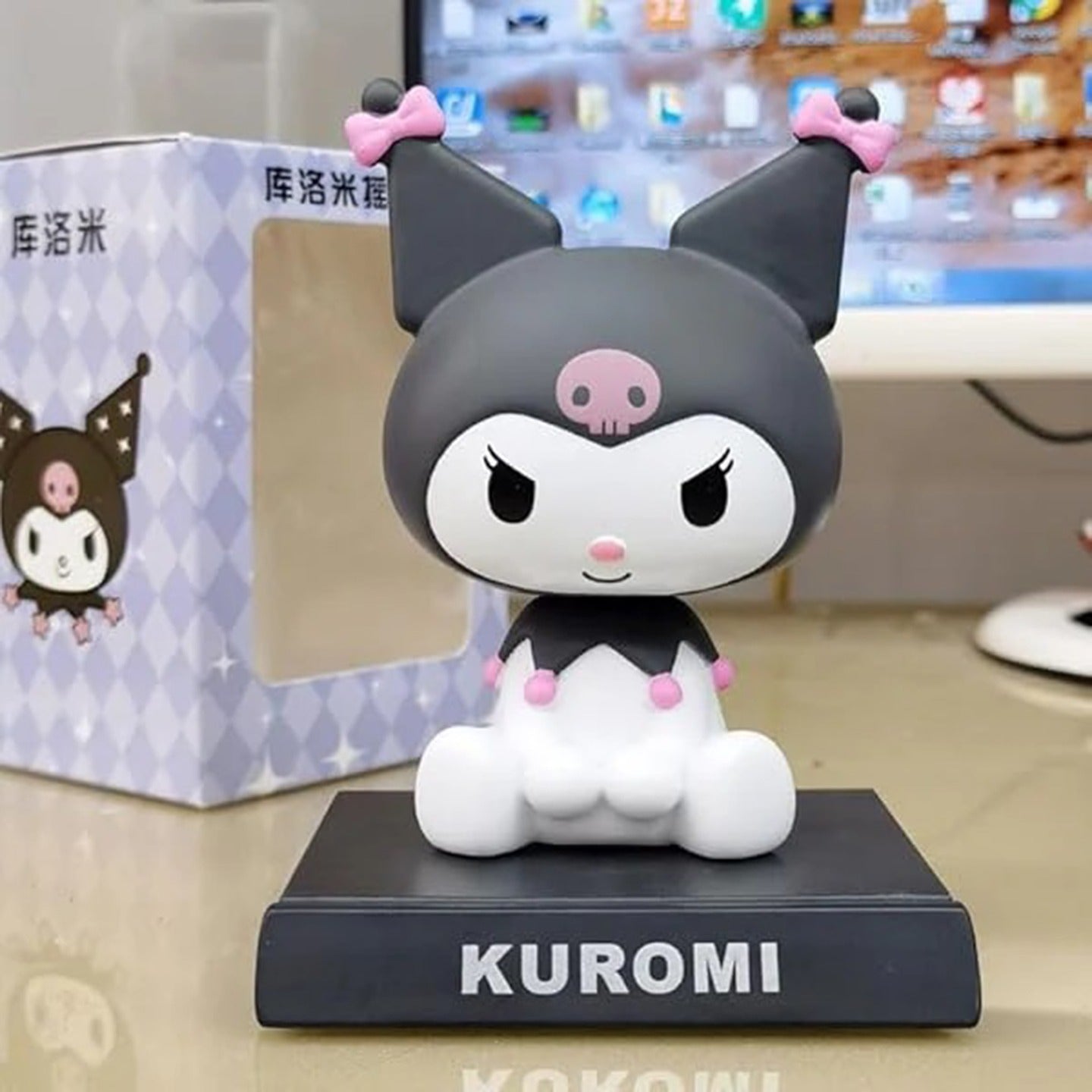 Sanrio Kuromi Black Sitting Car Dashboard Figure