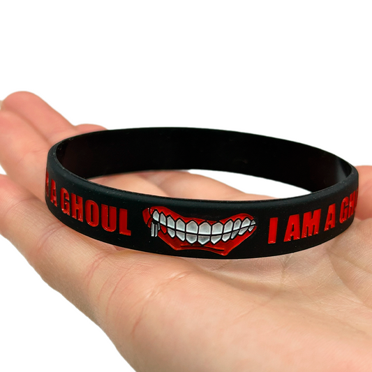 Tokyo Ghoul Ken Kaneki "I Am A Ghoul" Silicone WristBand
