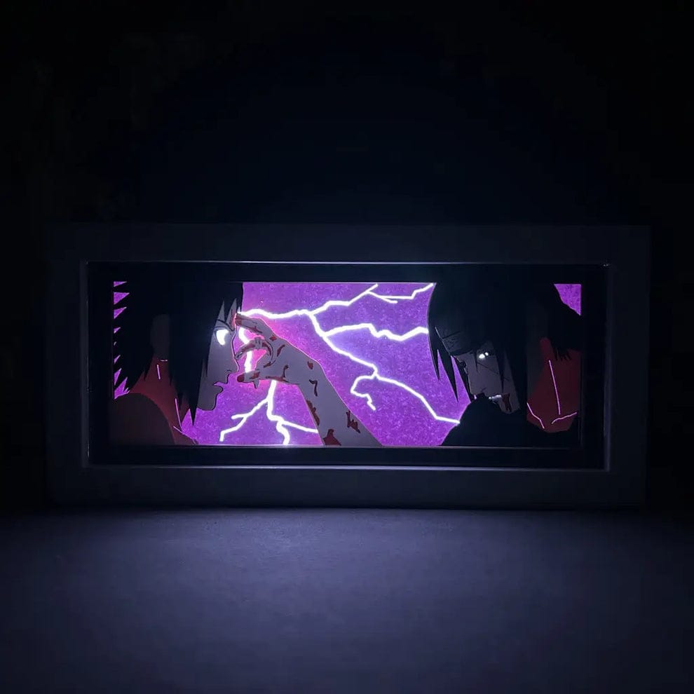 Naruto Sasuke vs. Itachi Uchiha LED Shadow Box Lamp