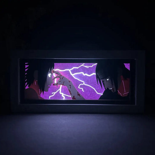 Naruto Sasuke vs. Itachi Uchiha LED Shadow Box Lamp