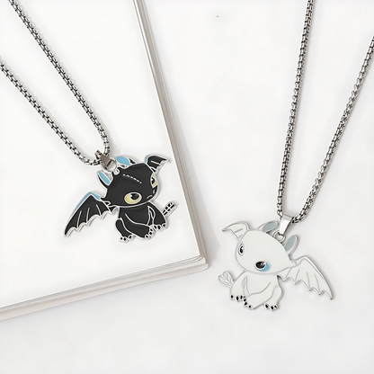 How to Train Your Dragon Toothless & Light Fury Couples Necklaces